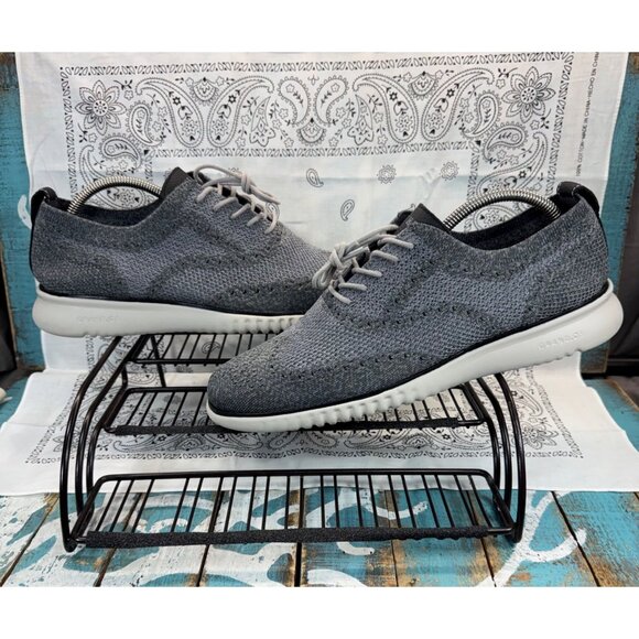 Cole Haan Mens 2 Zerogrand C27565 Gray Lace Up Oxford Shoes Size 10.5M EUC main image 6